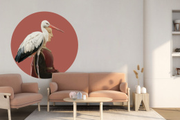 Wanddekoration - Fototapete DOTS Lady Stork