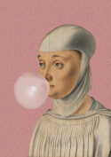 CANVAS PRINT - Woman with Bubble Gum