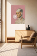 CANVAS PRINT - Woman with Bubble Gum