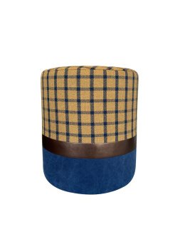 Patchwork Checkered Pouf - Limited Collection