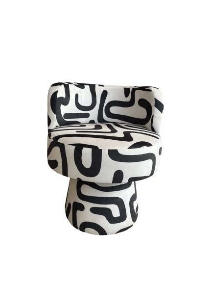 Available in stock, shipping 48h SWIVEL ARMCHAIR BLACK LINE NO.1