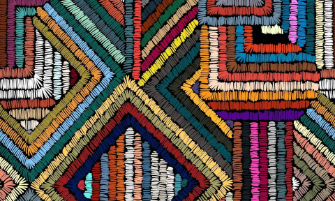 Eco-Wand-Tapete abstrakt geometrische
