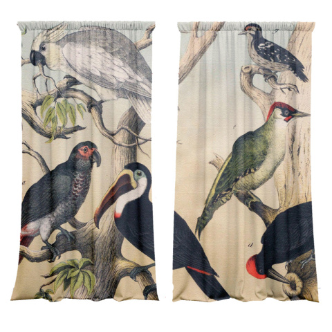 White Parrot-Vorhang-Set White Parrot-Vorhang-Set