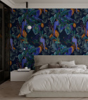 Blue Parrots Tapete von Wallcolors rolka 100x200