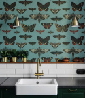 Butterflies and moths wallpaper by Wallcolors roll 100x200