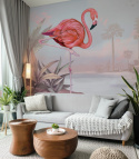 Crimson Flamingo Pink wallpaper by Wallcolors roll 100x200