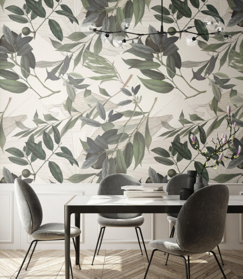 Tapeta Olive Branch od Wallcolors rolka 100x200 Tapeta Olive Branch od Wallcolors rolka 100x200