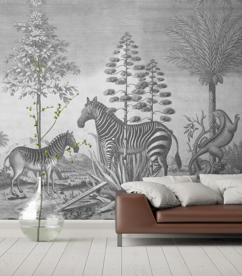 Tapeta Zebra on Agave od Wallcolors rolka 100x200 Tapeta Zebra on Agave od Wallcolors rolka 100x200