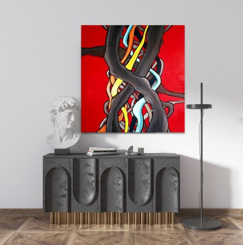 "BLOOD TREE" acrylic on canvas