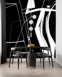 "MURAL BLACK & WHITE NO.1:Wallpaper by Katarzyna Jasyk , roll 100x 200