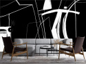 "MURAL BLACK & WHITE NO.1:Wallpaper by Katarzyna Jasyk , roll 100x 200