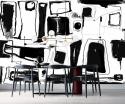 "MURAL BLACK & WHITE NO.3: Wallpaper by Katarzyna Jasyk , rolka 100x 200