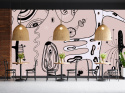 "MURAL BLACK & WHITE NO.5:Wallpaper by Katarzyna Jasyk , roll 100x 200