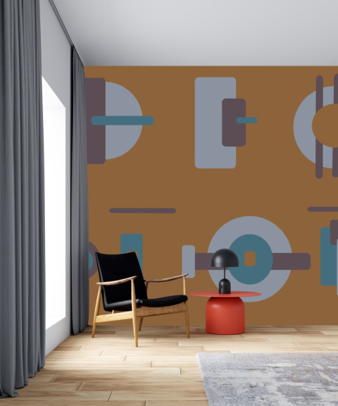 "WALLPAPER LE CORBUSIER NO.4" Wallpaper by Katarzyna Jasyk , roll 100x 200