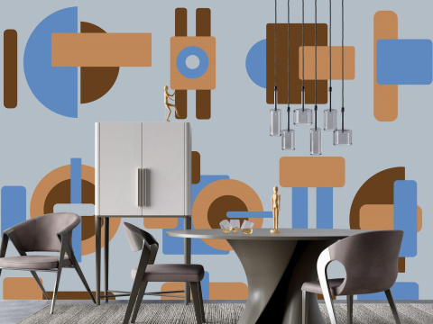 "WALLPAPER LE CORBUSIER NO.5" Wallpaper by Katarzyna Jasyk , roll 100x 200