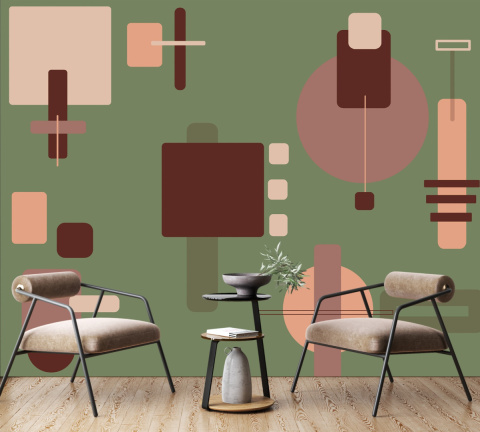 "WALLPAPER LE CORBUSIER NO.6" Wallpaper by Katarzyna Jasyk , roll 100x 200