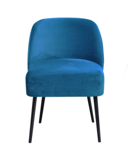 Polo Velvet blue armchair - exhibition